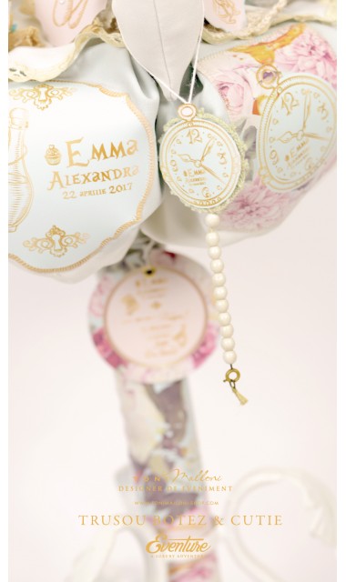 Lumanare de botez pentru fetite tematica Alice in Wonderland, 65x4cm, Alice in tara minunilor  12